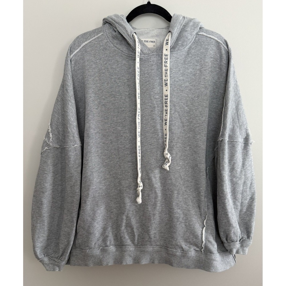 Free People We The Free We Hoodie Heather Gray Women's Size XS